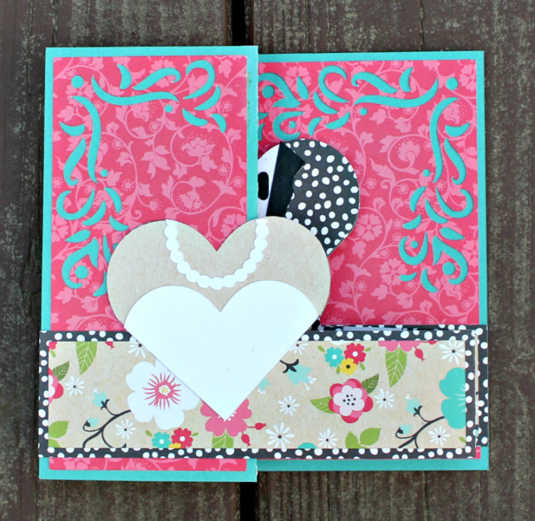 Pop Up Box Card Wedding Hearts Lori Whitlock