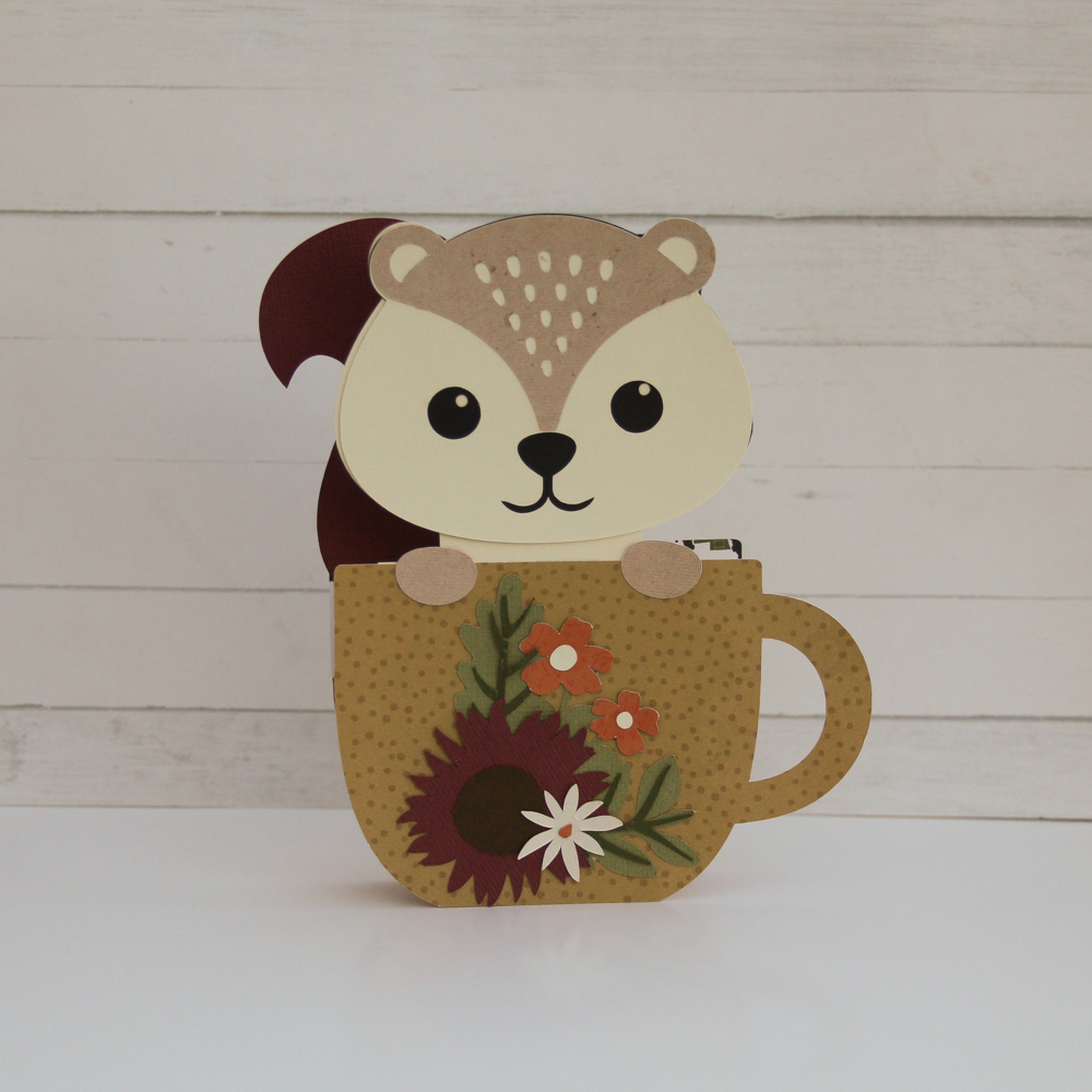 Teacup Fall Squirrel Card